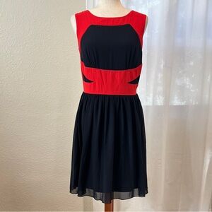 Enfocus Studio Coral and Navy Dress